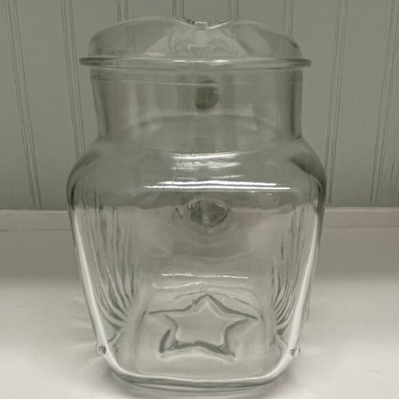 VINTAGE Pitcher Federal Glass Star Bottom Barware Beverage 1950s - Picture 4 of 9